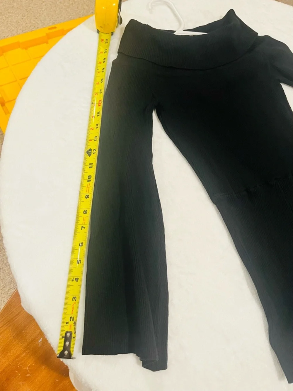 Black Ribbed Off-the-Shoulder Bell Sleeve Romper - Size M - Picture 5 of 9